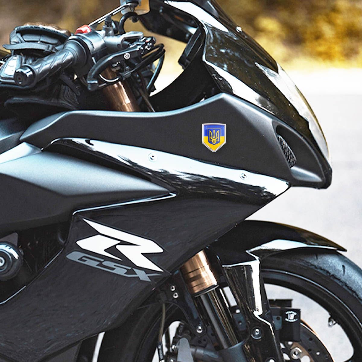 Newperlite Ukraine Trident Ukrainian Flag Decal Sticker Emblem Flag Car Decoration Accessories Chrome Shield for Cars Truck Vehicles, 2 Pack - Image 4