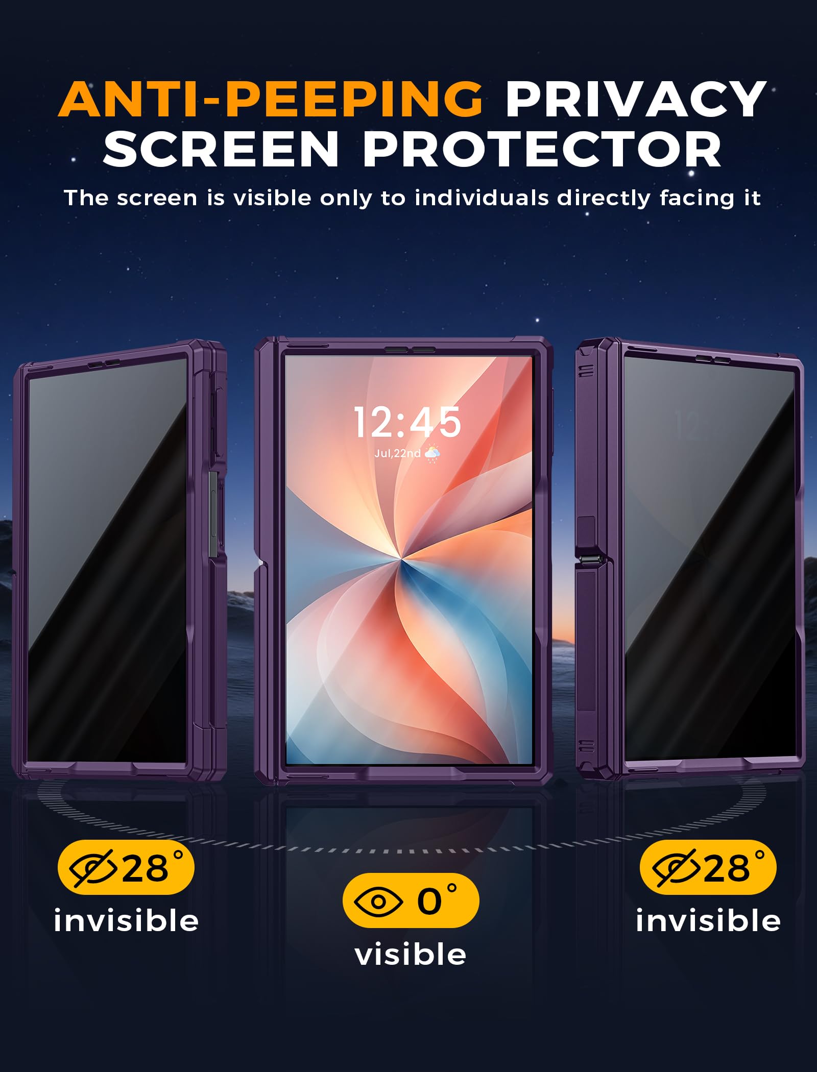 Custodia protettiva per Samsung Galaxy Z Fold 8 5G 2026, compatibile con MagSafe, protezione per lo schermo della privacy, protezione completa della cerniera, cavalletto a doppio angolo