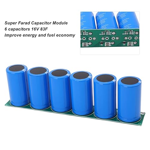 Miniatura 7 de Módulo Super Condensador, Condensador Farad de Alta Eficiencia Set 6 en 1 16V 83F para Automóviles para Dispositivos Electrónicos