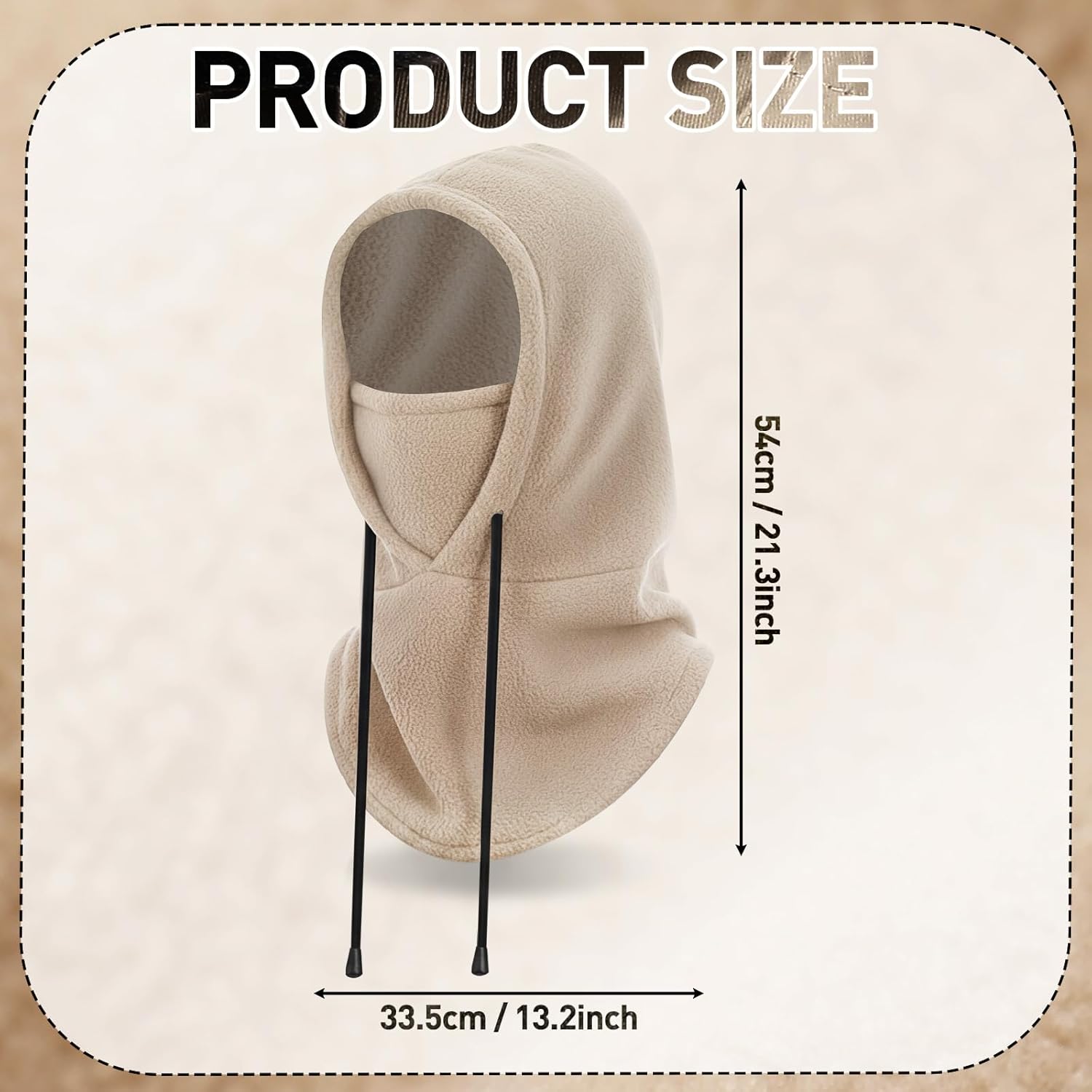 Suhine Balaclava Fleece Ski Hunting Mask Winter with Hat Neck Cover Windproof Face Covers for Men Women Cold Weather Warmer