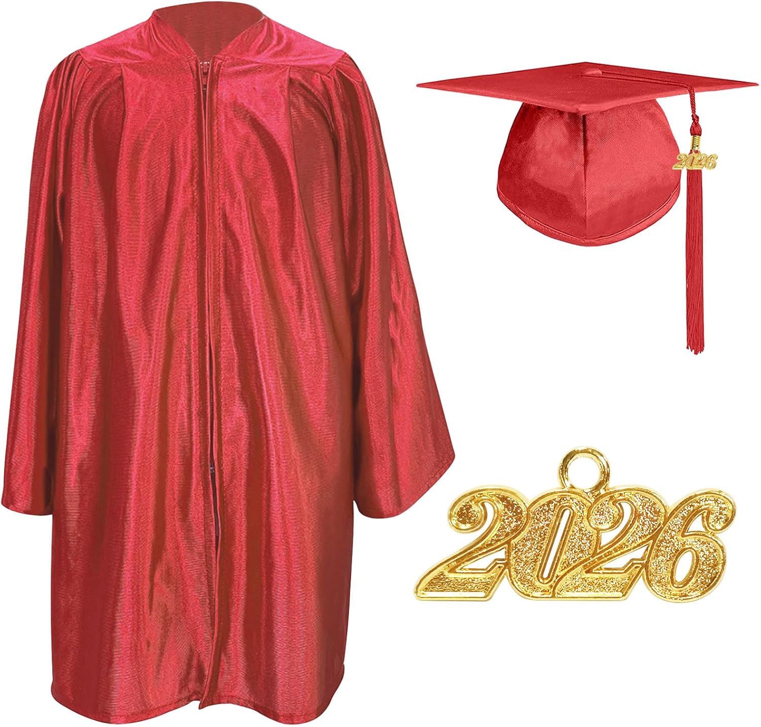 Preschool and Kindergarten 2026 Graduation Cap and Gown Set with Tassel & Charm for Toddler Kids
