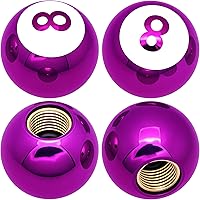 Vista 50 de 4 tapas de vástago de válvula de neumático estilo piscina 8 bolas, cubiertas universales de núcleo de cobre a prueba de polvo para automóviles, SUV