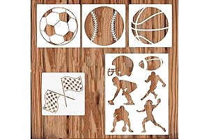 5PCS Multi-Sport Ball Stencils for Driveway Decoration