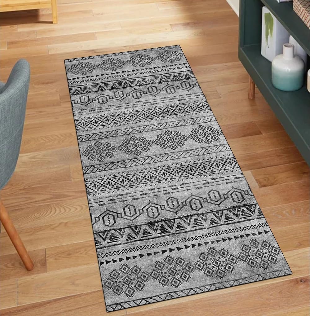 Alfombra bohemia lavable con base antideslizante para decoración de cocina