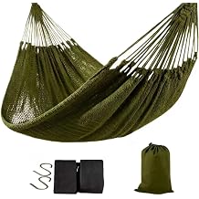 WjrnlfdHammock 79 * 59in550lbs 2Person Cotton Rope Outdoor Camping Hammock