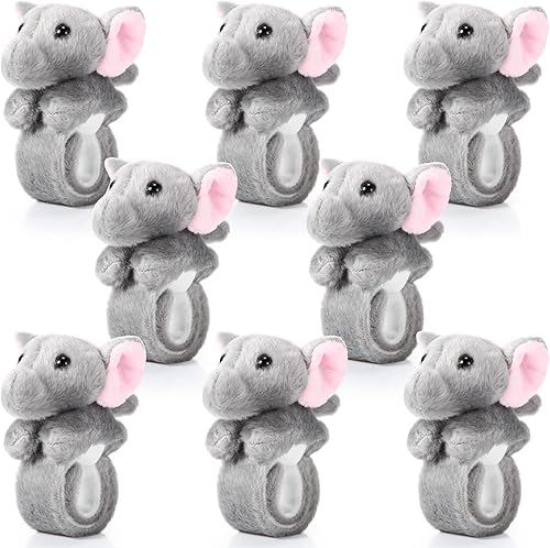 Regalos para el día de San Valentín, 8 pulseras de animales de peluche, adorables pulseras de animales de peluche a granel para niños y niñas,