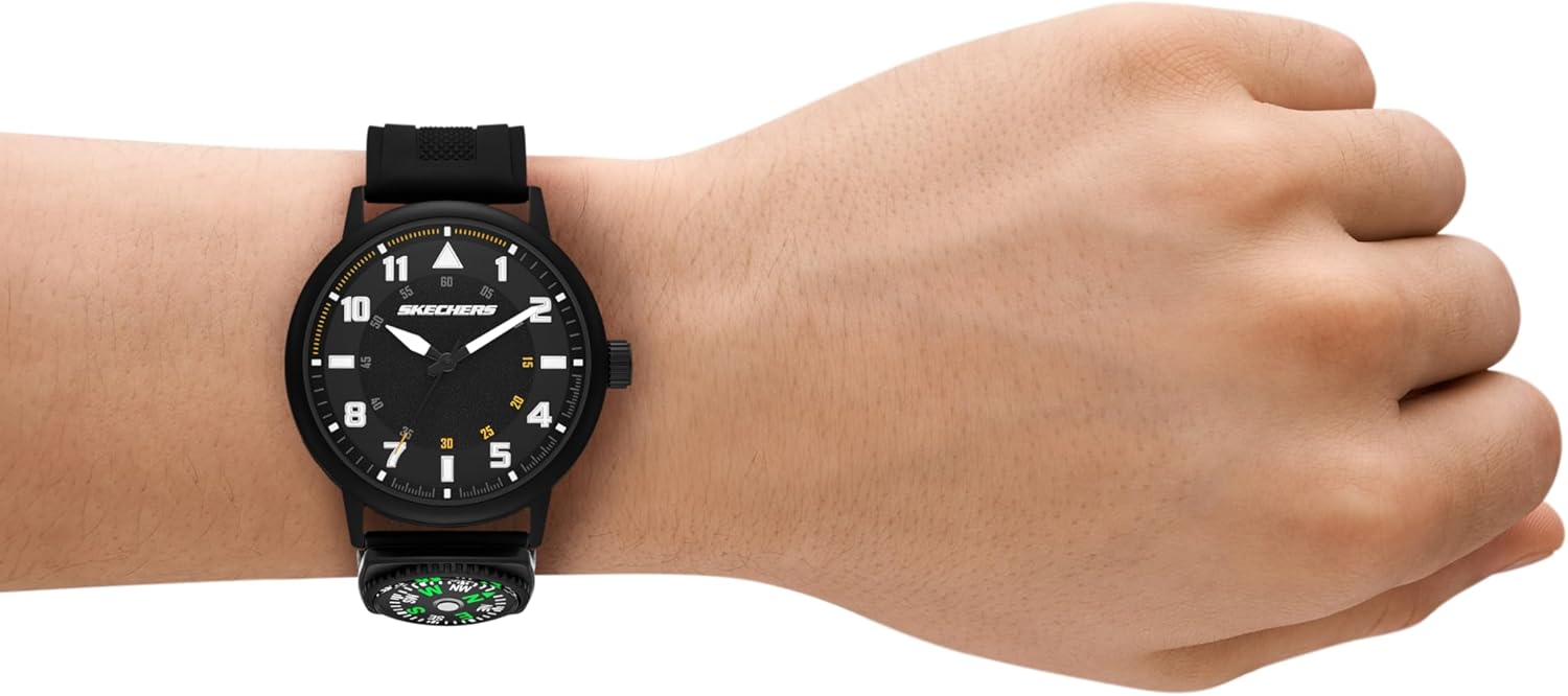 Skechers Men's Sets Analog Black Silicone Watch (Model: SR9138)