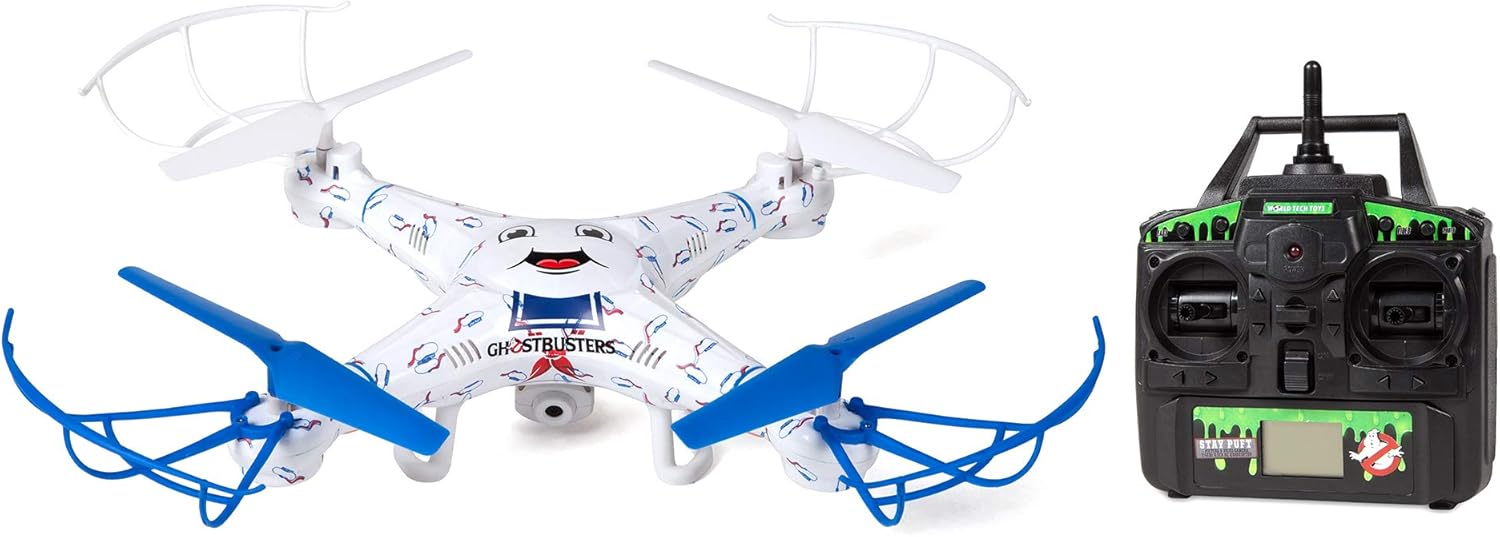 World Tech Toys Ghostbusters Stay Puft 2.4Ghz 4.5Ch Video Camera RC Quadcopter Vehicle, White/Blue, 22 x 4 x 14.5