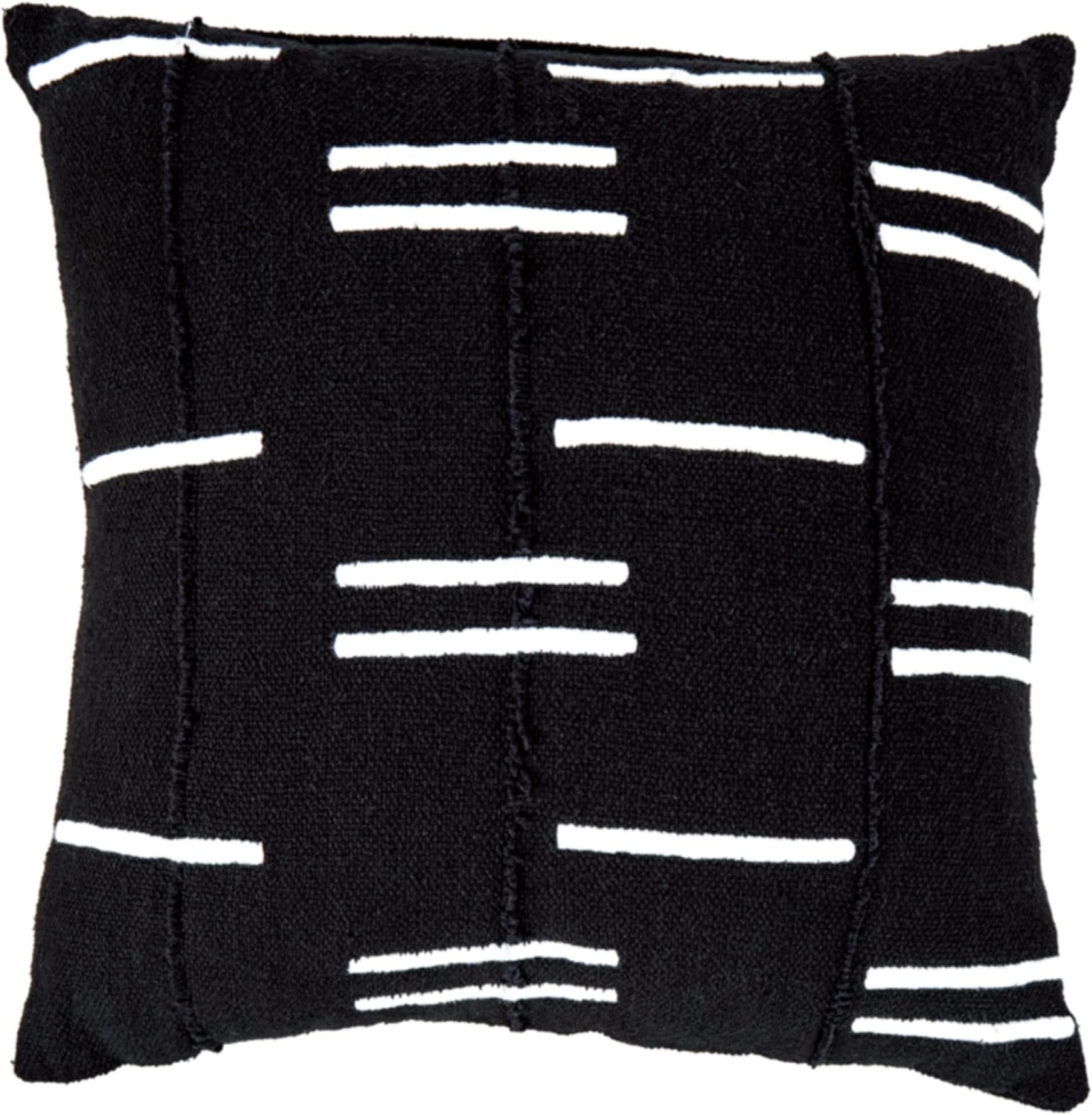 Signature Design by AshleyAbilena Casual Square Patchwork Cotton Accent Pillow, 20 x 20 Inches, Black & White