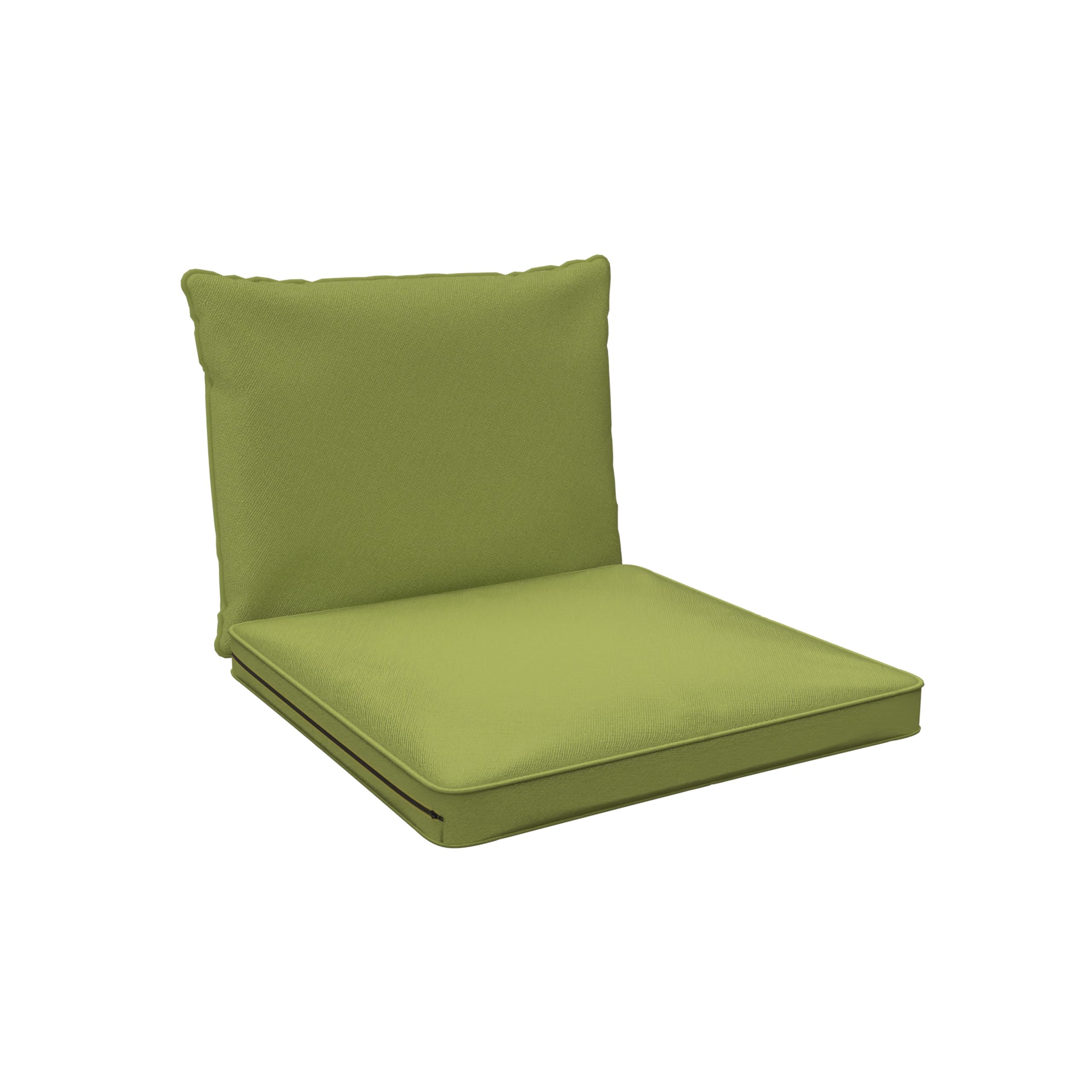 POKAR Cojines Lounge Exterior Cojin Asiento Muebles Jardín Cojin para Silla, Set de 2 (1x Cojin Asiento 60x60x5 cm + 1x Respaldo 60x40x15 cm), Verde