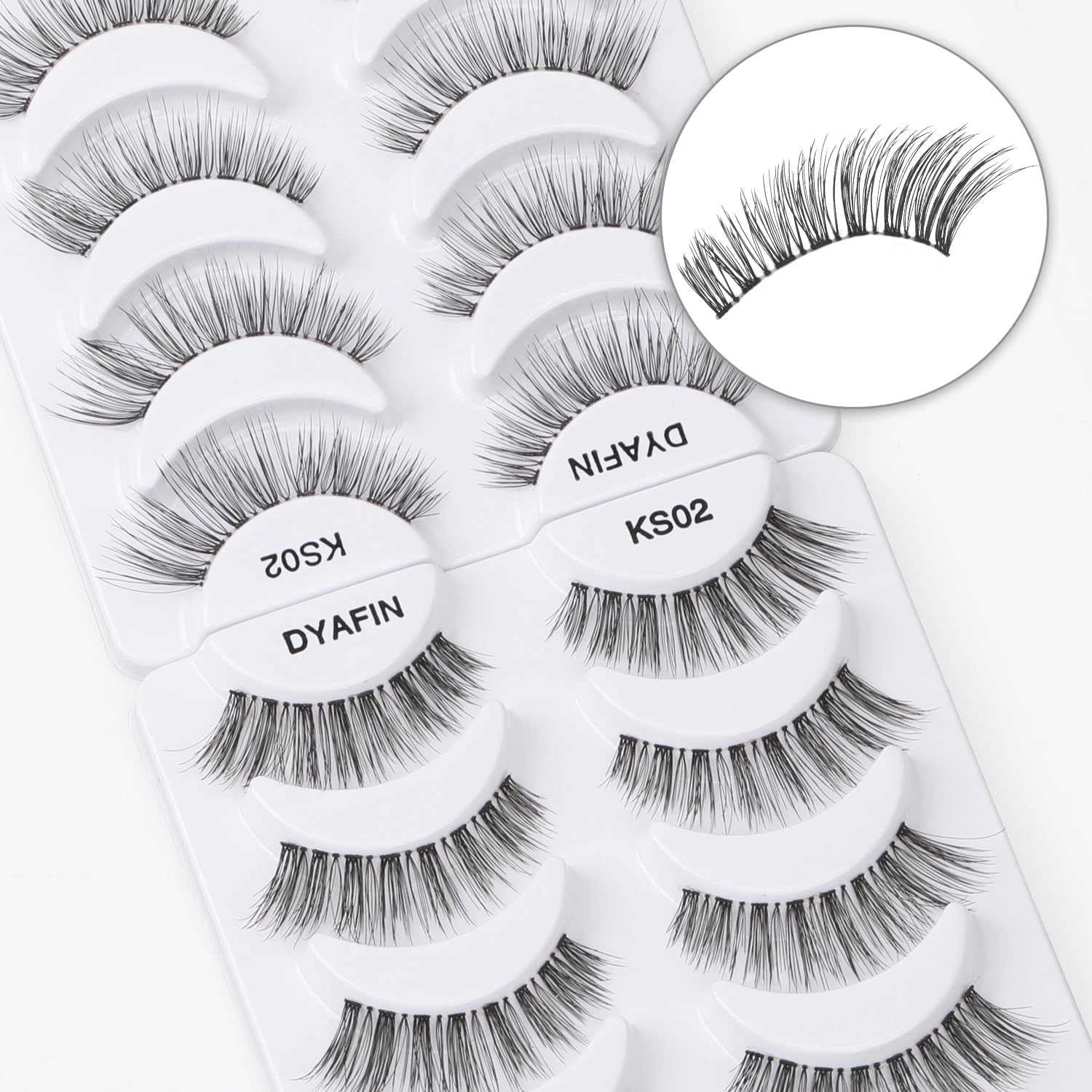 3D Strip False Eyelashes Handmade Reusable Lightweight Long Professional Multipack False Lashes Full Cover Clear Band No Glue Fake Eyelashes