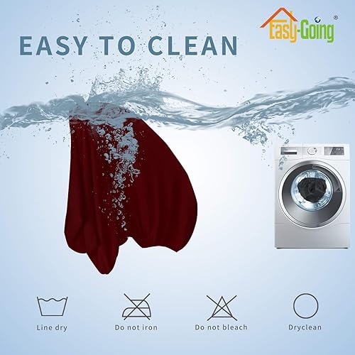 Miniatura 7 de Easy-Going - Funda de cojín elástica para sofá, funda de cojín protectora para asiento de sofá, suave, flexible con parte inferior elástica (cojín