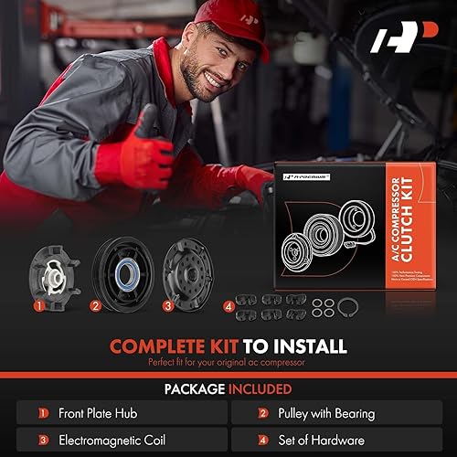 Miniatura 2 de A-Premium Reemplazo del kit de embrague del compresor de CA para Toyota Yaris 2007-2012 1.5L, 12V, 4PK, 120MM