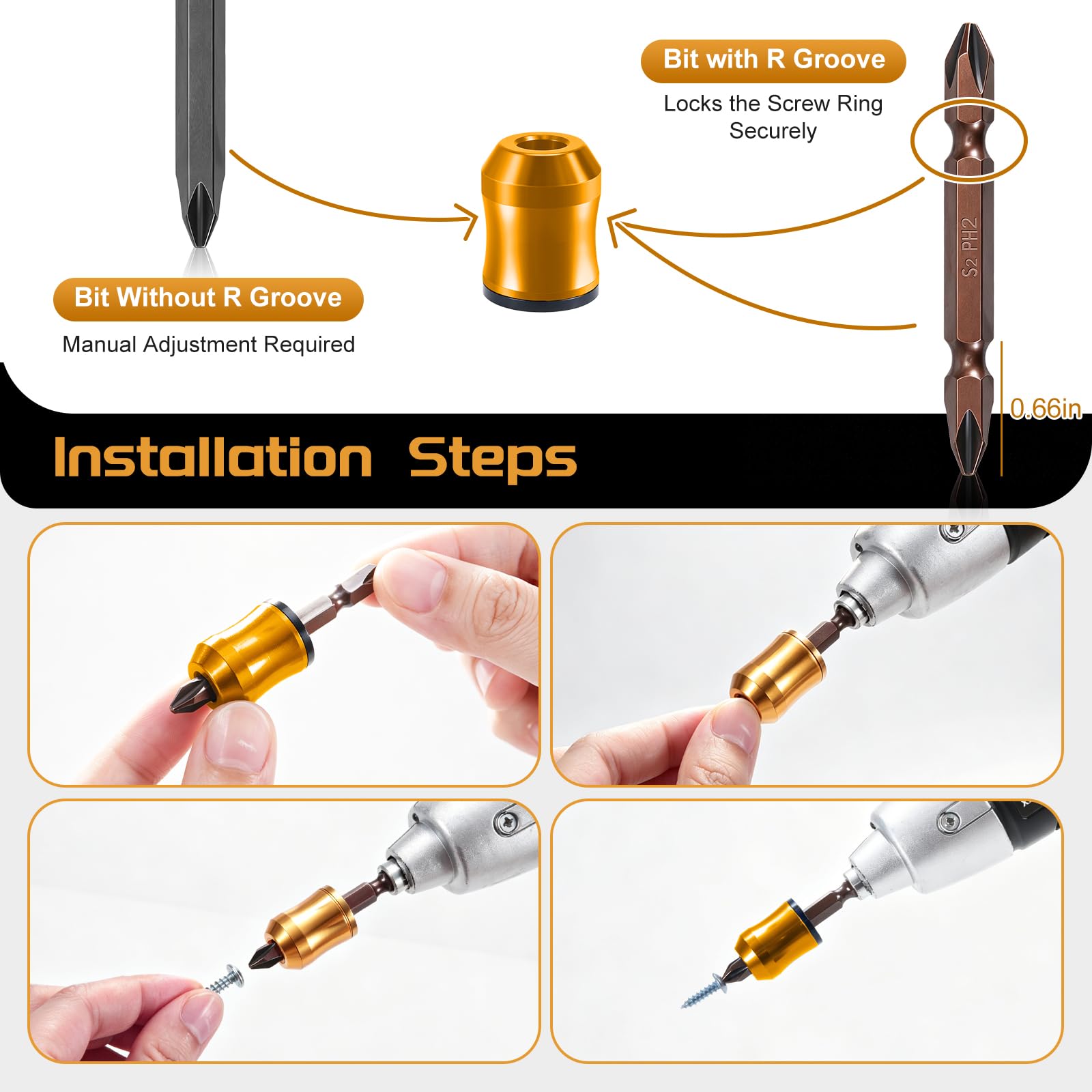 Magnetic Bit Holder & PH2 Screwdriver Set -3 Magnetic Bit Holder & PH2 Screwdriver Set -3