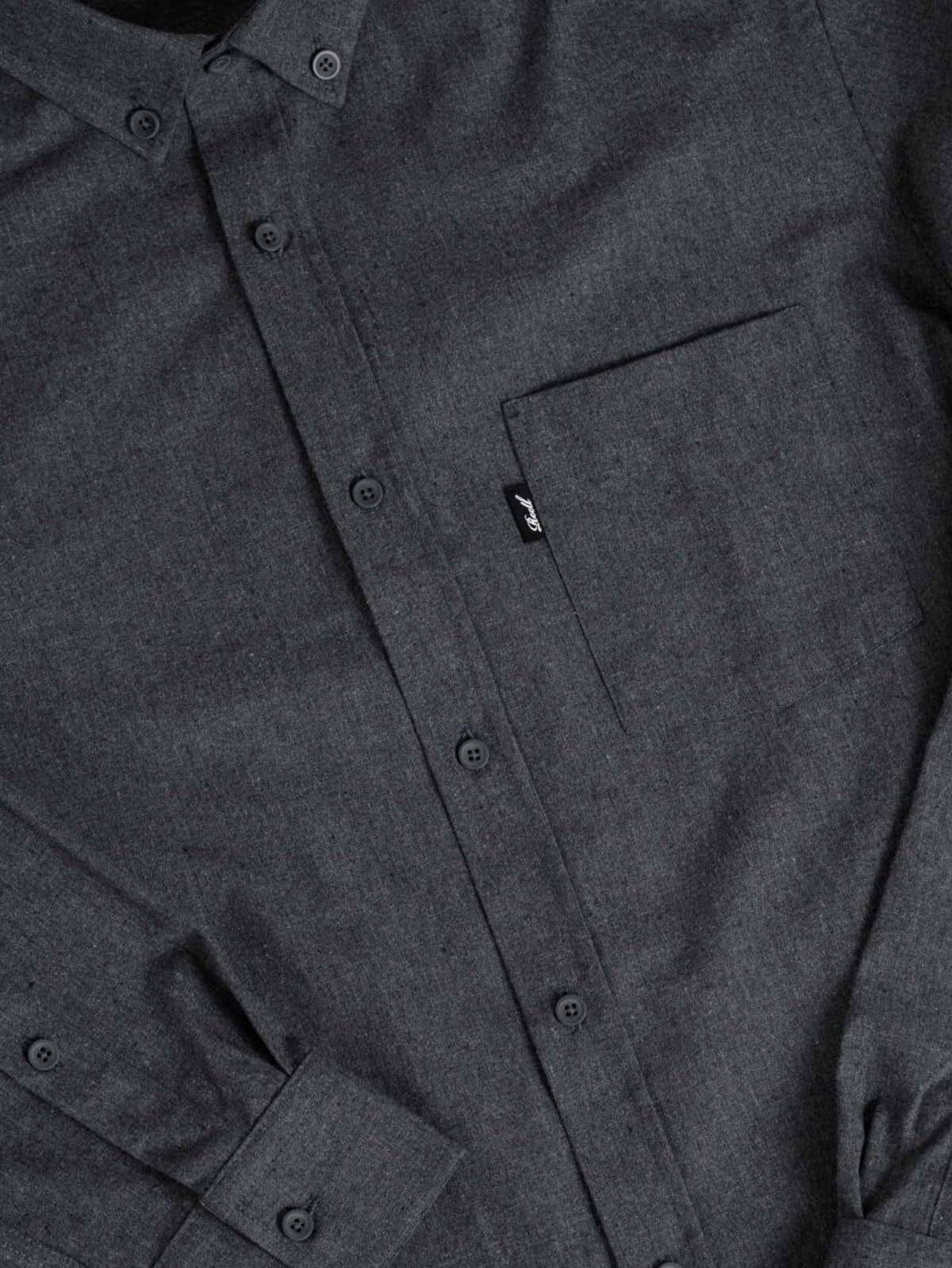 Reell Camicia in flanella, morbida, con bottoni, in misto cotone, vestibilità regolare, a maniche lunghe, da uomo