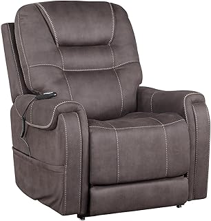 Steve Silver Company Brisbane Stone Microfiber Power Lift Chair with Heat