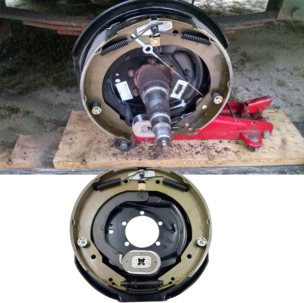 12x2 Electric Trailer Brake Assembly for 5,200 to 7,000 lb Axle 12"x2"(1 Left+ 1 Right )