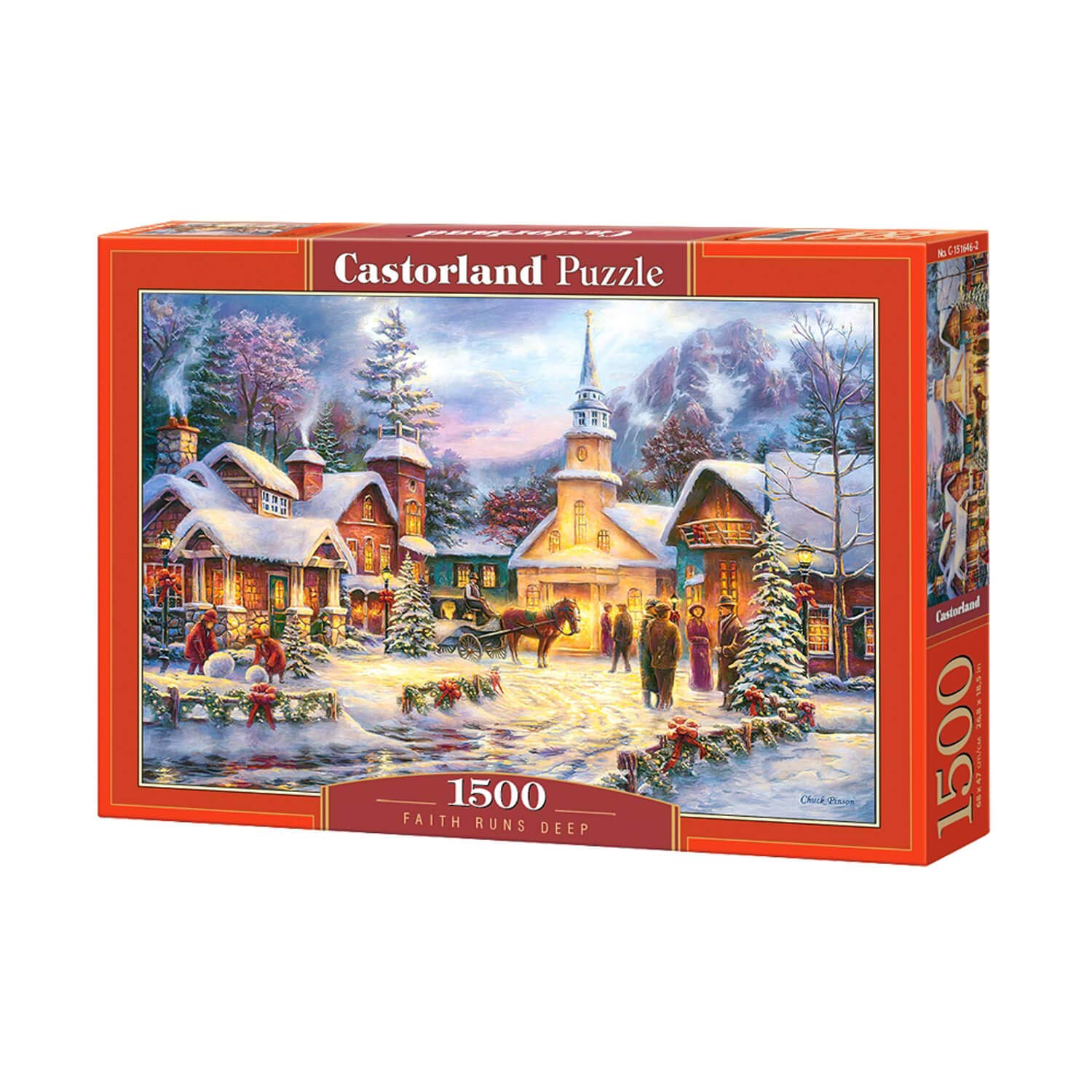 Castorland Puzzle 1500 Pezzi – Faith Runs Deep, Natale E Paesaggio Innevato - 2