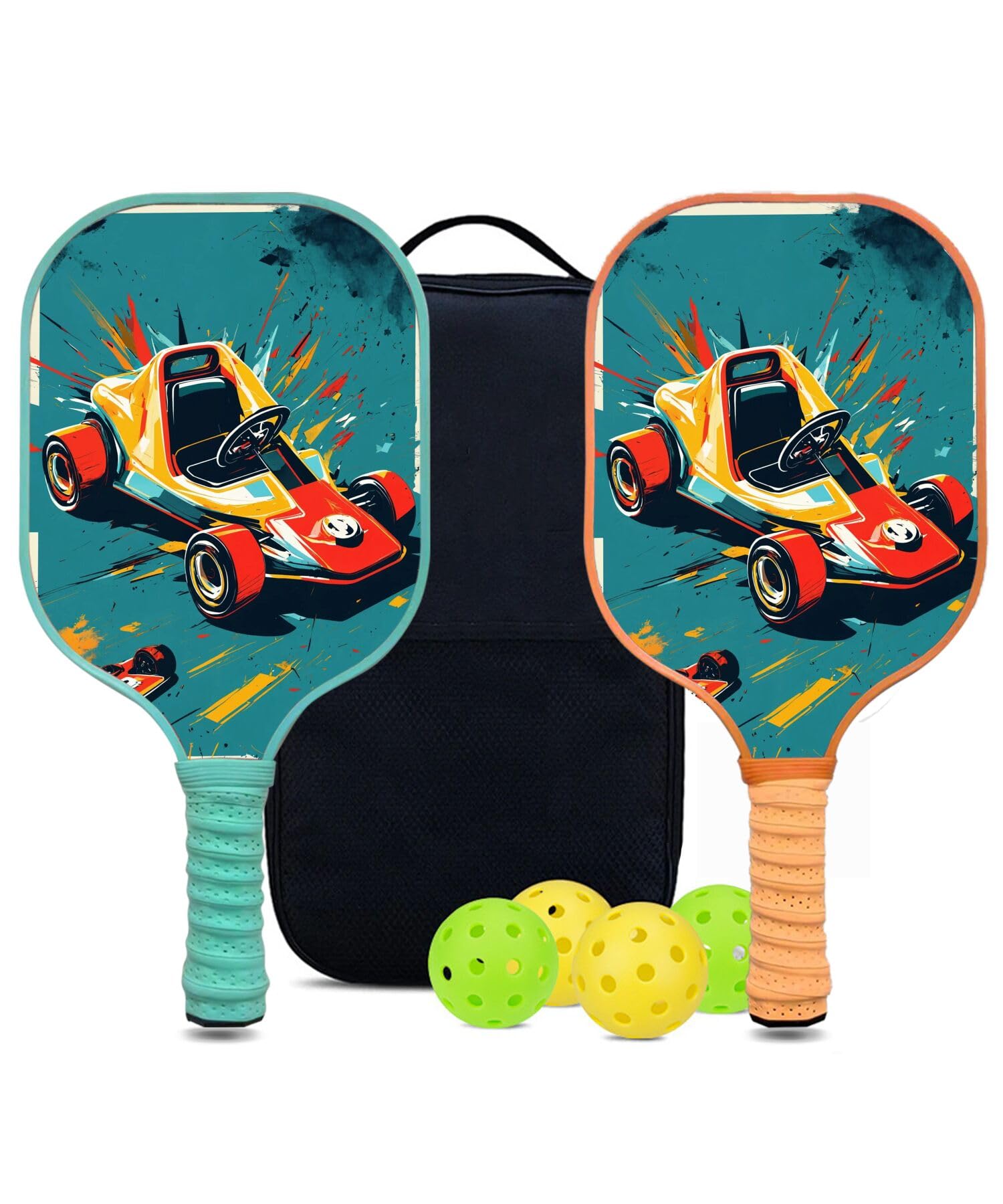 SHENCANG BLUE Custom Pickleball Paddle with 1 DIY Pickleball