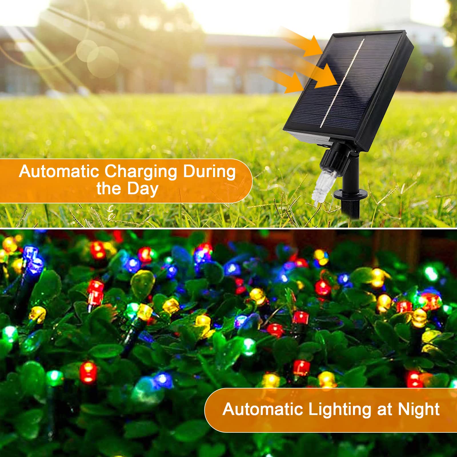 Luci Solari Esterno 22M Con 200 LED - Catena Luminosa Impermeabile IP65, 8 Modalità, Telecomando, Per Giardino E Balcone - Foto 7