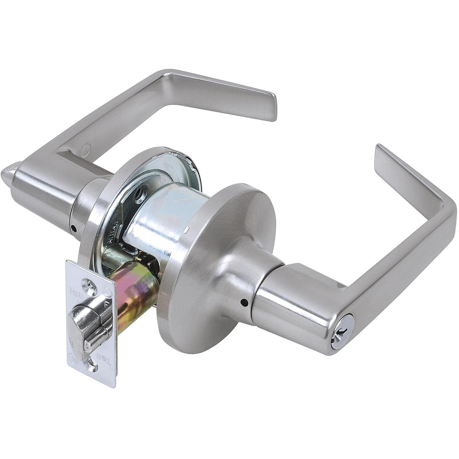 Tell Manufacturing Light Duty Commercial Entry Lever with a Tubular Latch, Tested ANSI Grade 2, C Keyway, Certified UL 3 Hour Rating, ADA Compliant, T Strike, Cortland LT2000 Series
