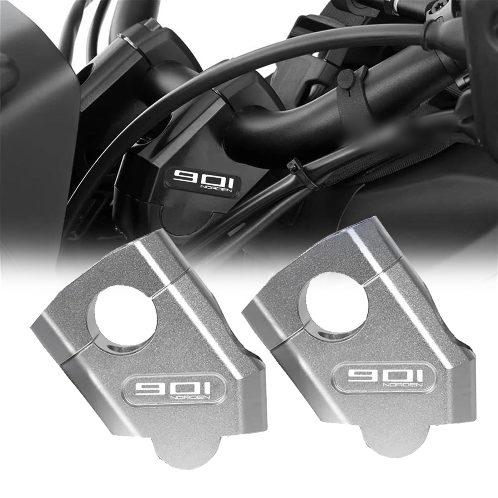 Guidon Riser Norden 901 Adaptateur de Guidon Moto pour Conduite Confort Trail