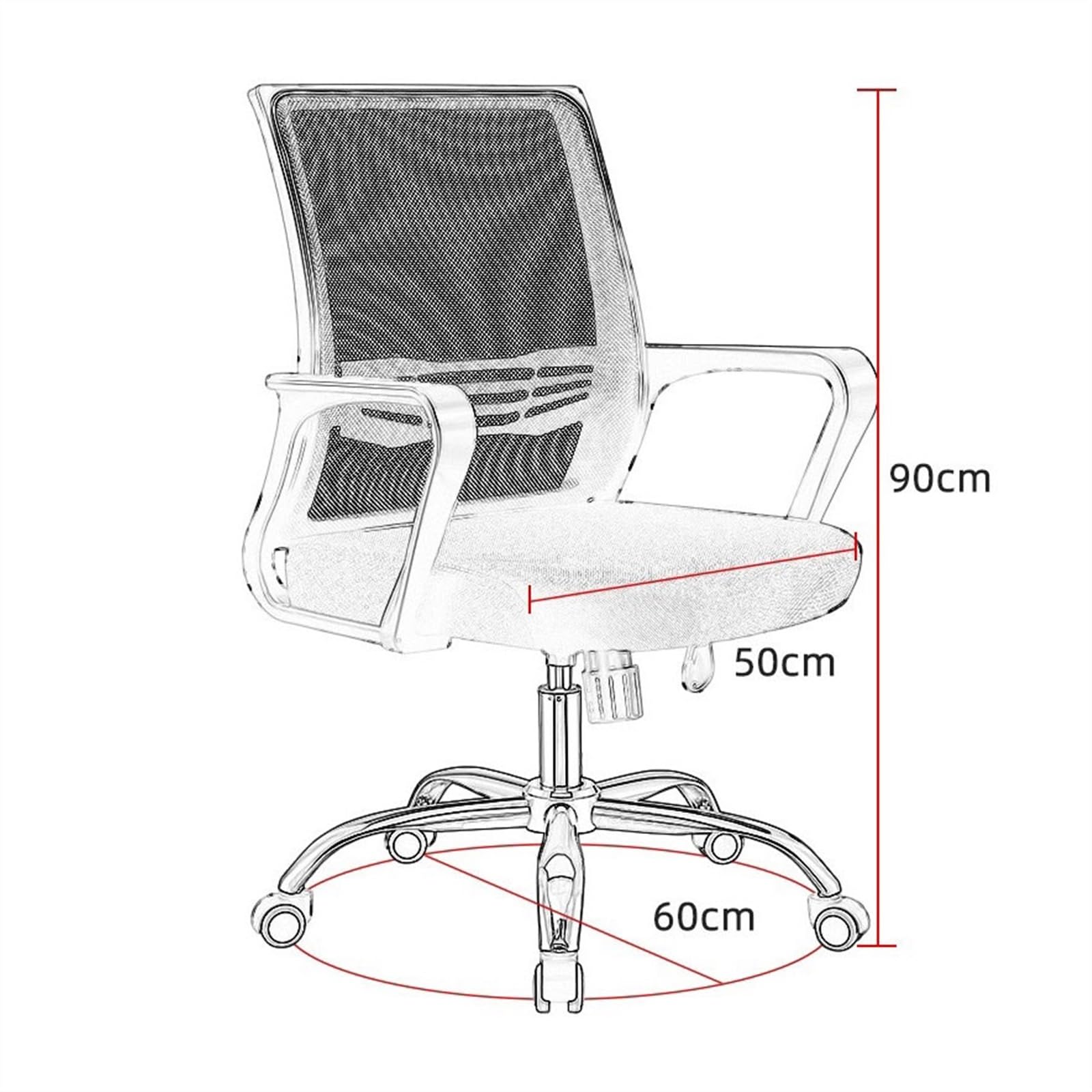 Sedia Ufficio Ergonomica Comoda Sedia for Computer Sedia for Studio Domestico Sedia for Sala conferenze Sedia Girevole for Ascensore Girevole Sedia Scrivania