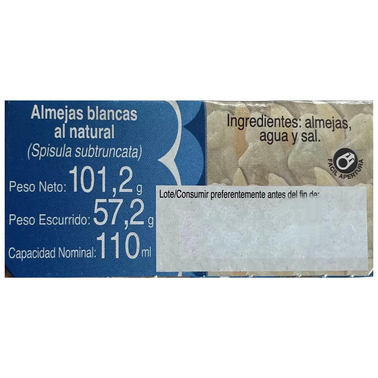 ATLANTICO Weiße Venusmuscheln natur 57 g. 9er Pack