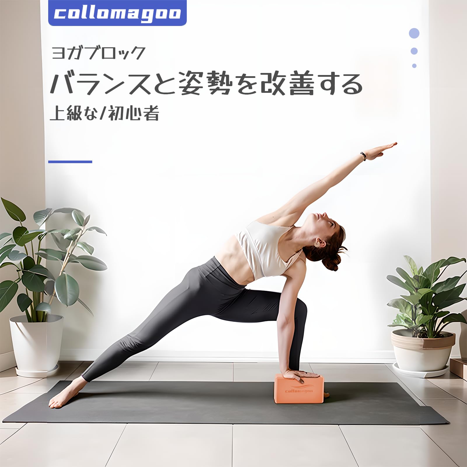 Amazon | COLLOMAGOO ヨガブロック 2個セット 23×15cm 厚み7.5cm