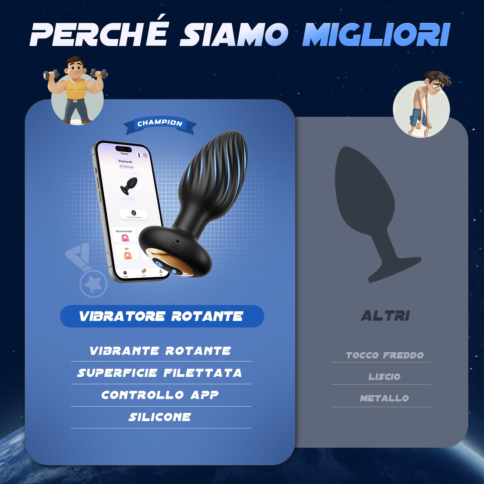 Vibratoreper Plug Anale-dilatatore Uomo, Dildo Anale Sexytoysys Uomo Donna Coppia con 7 Rotazione 7 Vibrazione, Vibratore Anale Butt Anal Plug Analesex Toy, Palline Anali Sex Toys Sessuali per Uomini