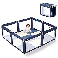Vista 12 de Doradotey - Corralito plegable para bebés de 1 a 3 años, tamaño y forma, recinto ajustable, 8 paneles, puerta desmontable de 79 x 71 pulgadas, gran