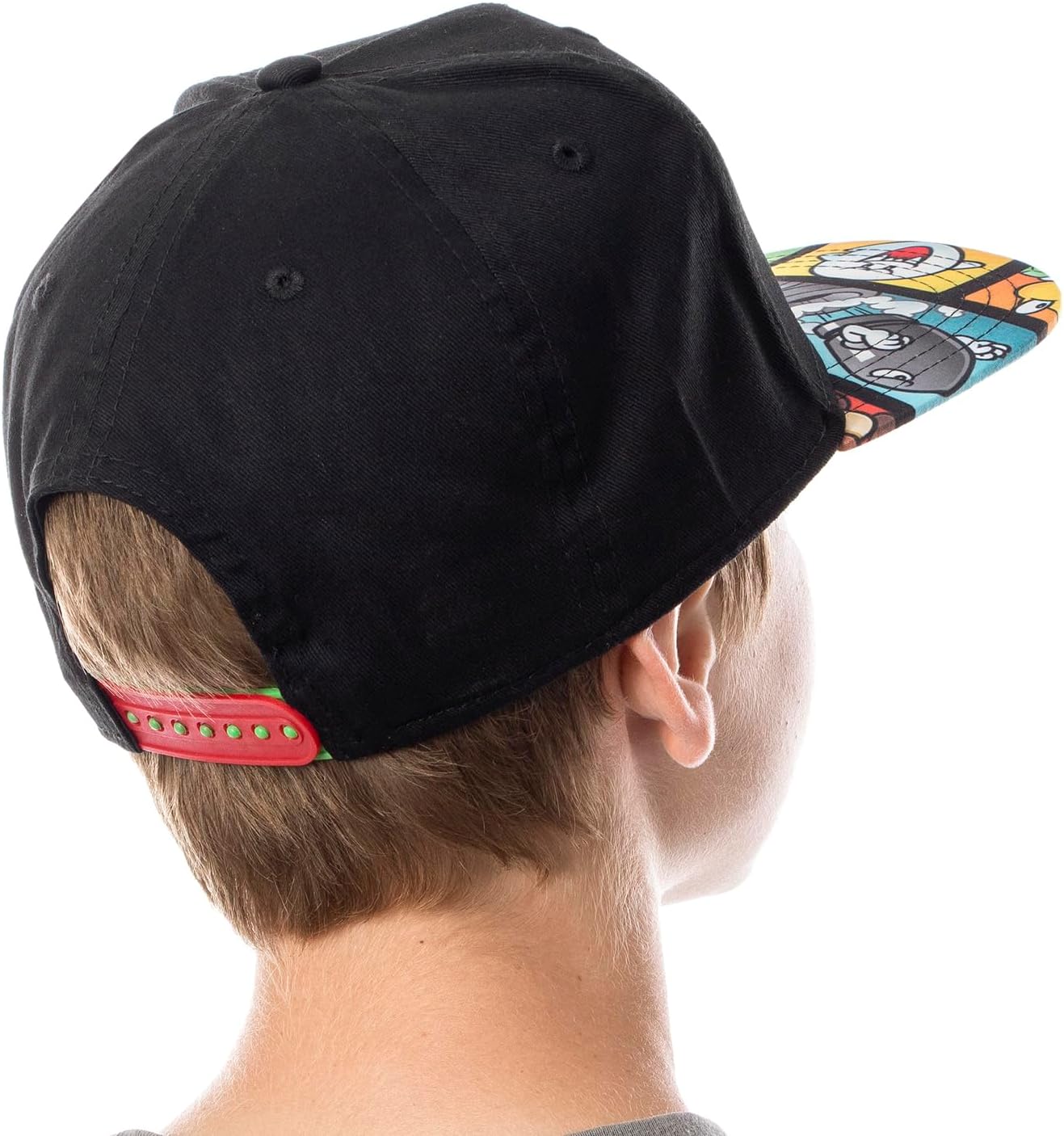 Nintendo Super Mario and Luigi Character Youth Flat Bill Adjustable Snapback Hat Multi