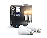 Philips Hue Smart 60W A19 LED Bulb - White Ambiance Warm-to-Cool White Light - 2 Pack - 800LM - E26 - Indoor - Control with Hue App - Works with Alexa, Google Assistant and Apple Homekit