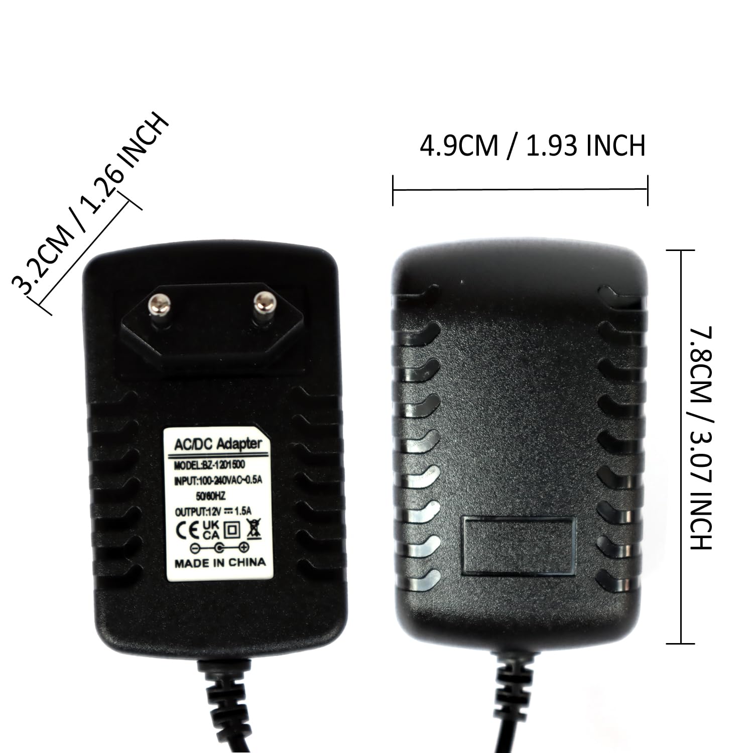 12V 1.5A Chargeur Adaptateur d'alimentation Câble pour Yamaha Clavier PSR-E383, PSR-F52, E473, PSR-78, P-145, P-225, NP-15, NP-35, PA-130, PA-150b, P125, EZ-220 Piano électronique