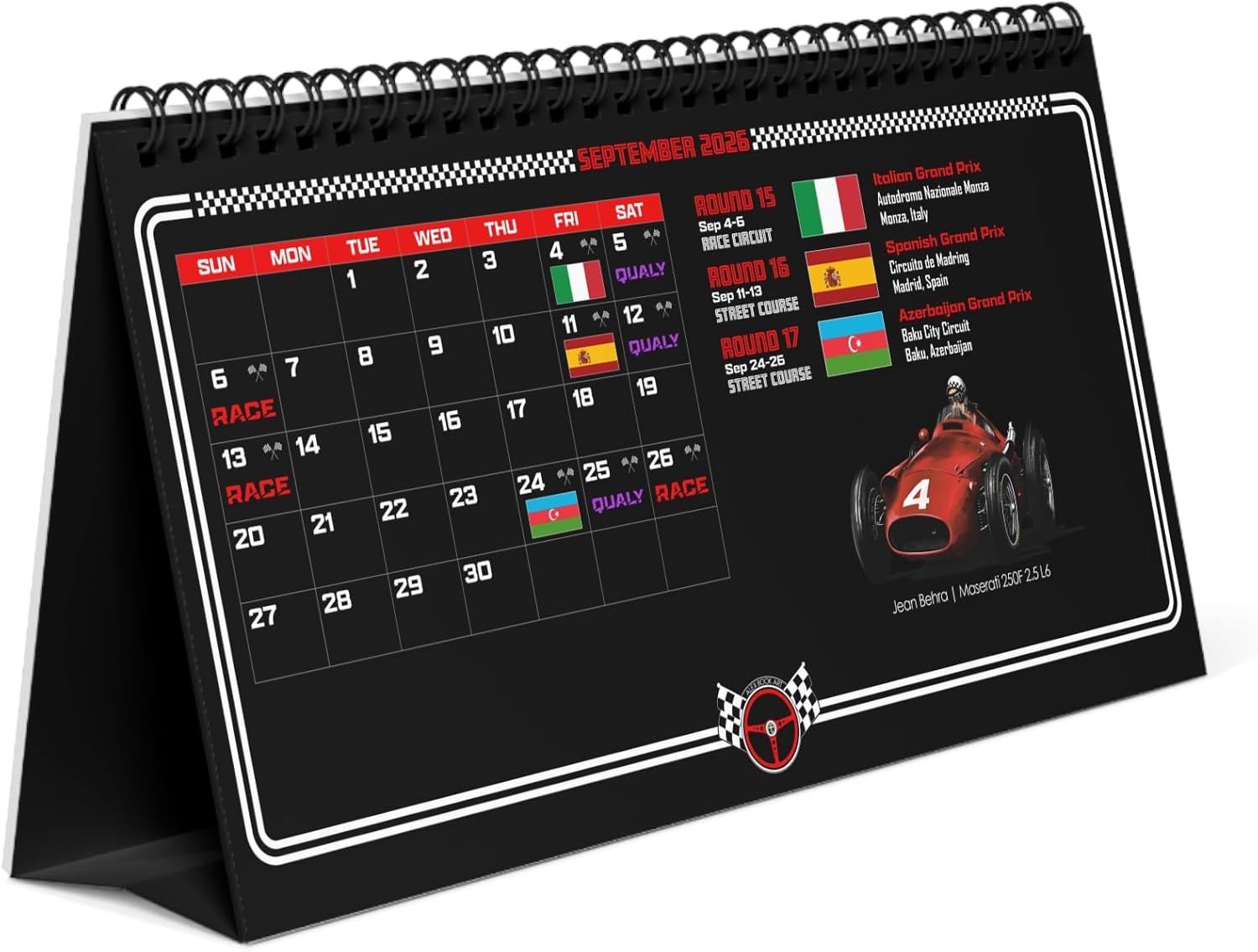 2026 Motorsports Calendar | Full Formula Racing Schedule for All Races | Arts of Legendary Cars & Drivers | Best Gift for F1 Fans - Image 2