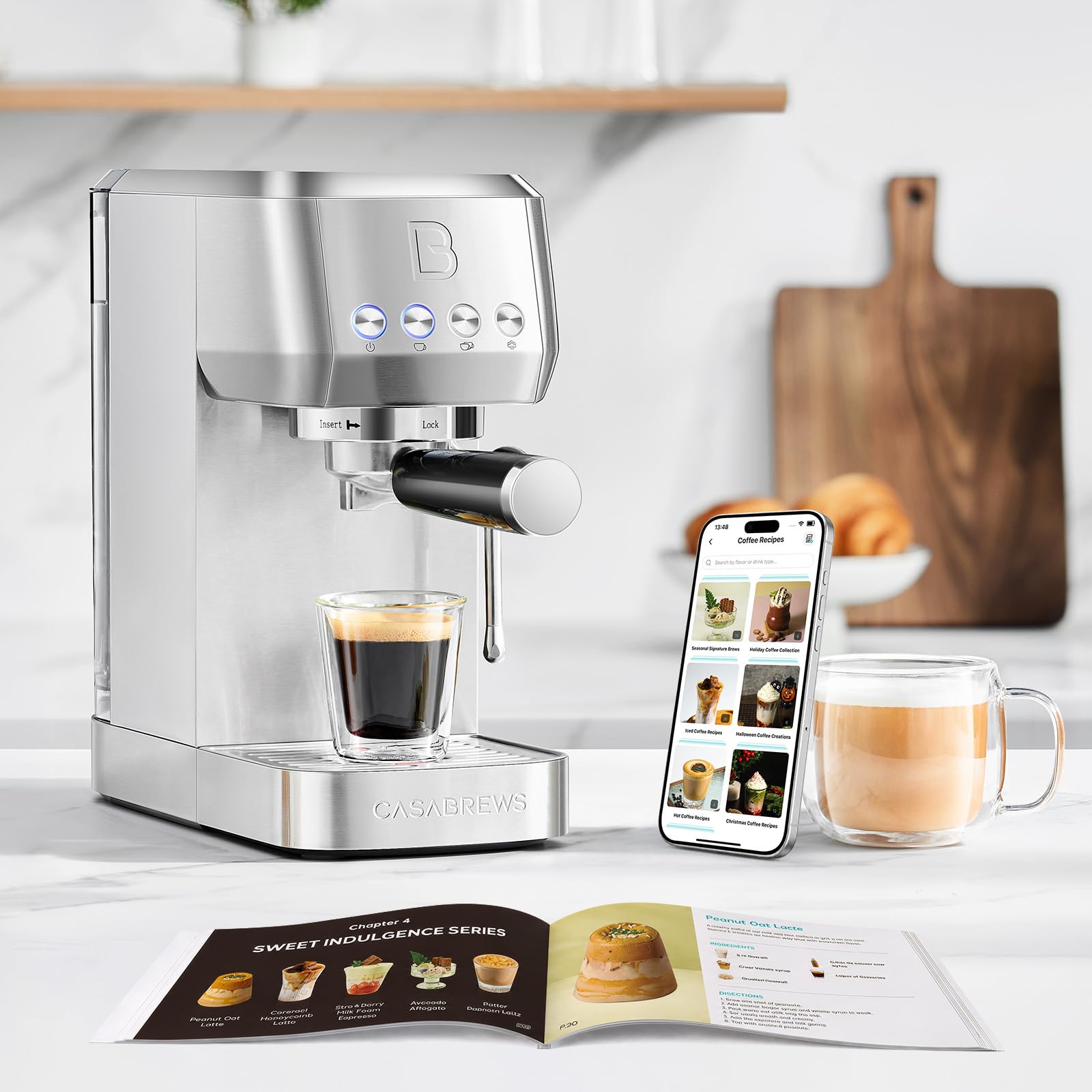 CASABREWS Cafetera de 20 bares