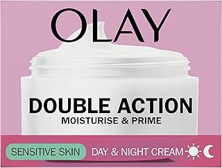 Double Action Moisturise & Prime Day And Night Cream For Sensitive Skin, For 24H Hydration,50ml