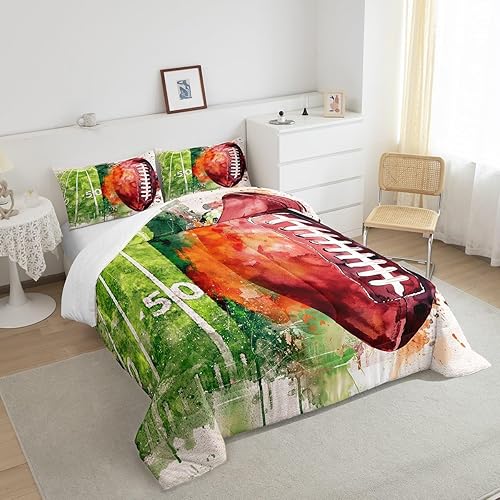 Miniatura 147 de Castle Fairy Juego de ropa de cama de béisbol, tamaño matrimonial, juego de edredón de 3 piezas para niños, niños, adolescentes, decoración