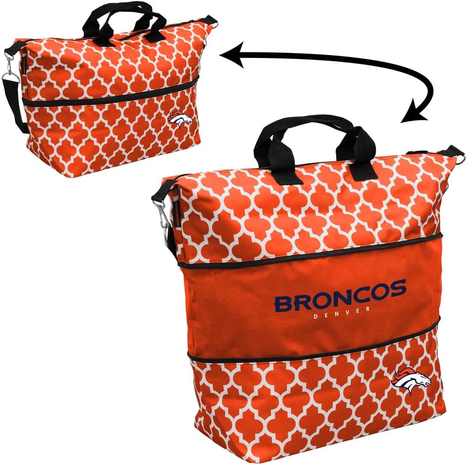 Logo Brands Officially Licensed NFL Quatrefoil Expandable Tote, Team Color