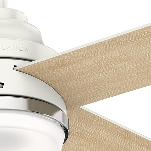 Miniatura 4 de Hunter Fan Company 59413 Casablanca - Kit de luces LED Daphne de 54 pulgadas y ventilador de techo de control de pared, acabado blanco fresco