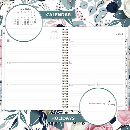 Miniatura 4 de Agenda 2026-2027  Agenda académica 2026-2027, julio 2026 a junio 2027, semanal y mensual con pestañas, calendario 26-27, 9 x 11 pulgadas, bolsillo