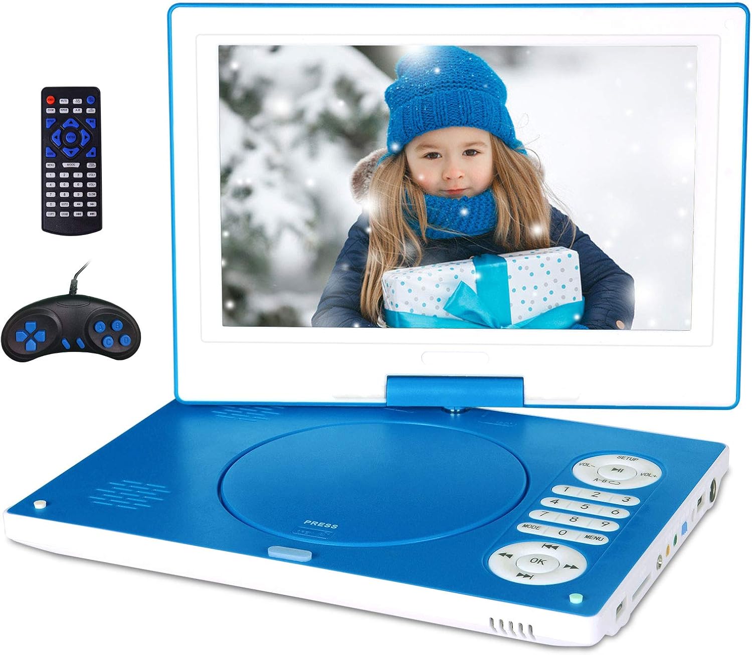 JEKERO 12.5" Portable DVD Player with 10.1" HD Swivel