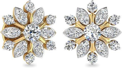 PC Jeweller The Bellatrix 18Kt Yellow Gold & Diamond Earring For Women