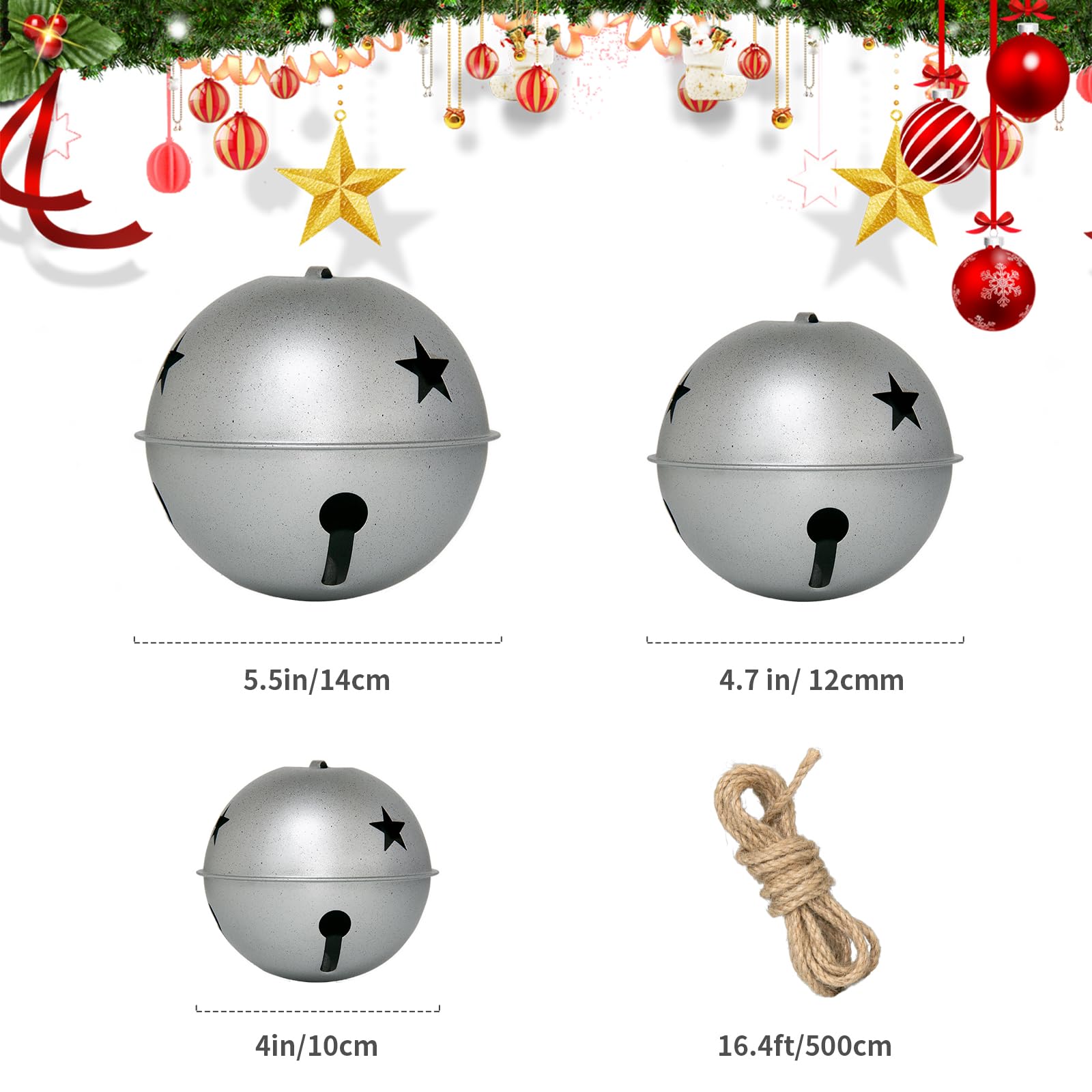 Amazon.co.jp: 巨大なクリスマスベル3個、ヴィンテージクリスマス