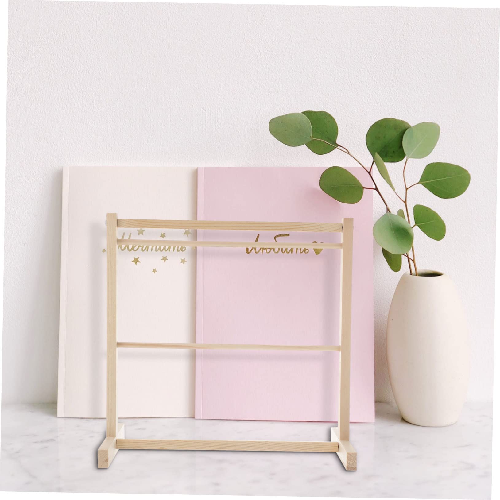 Toyvian 1pc Doll Clothes Dolls Clothes Hanger Rack Little Hangers for Dolls Clothes Hangers Doll Garment Rack with Hangers Doll Hangers Doll Clothe Hanger Doll and Accessories Wooden