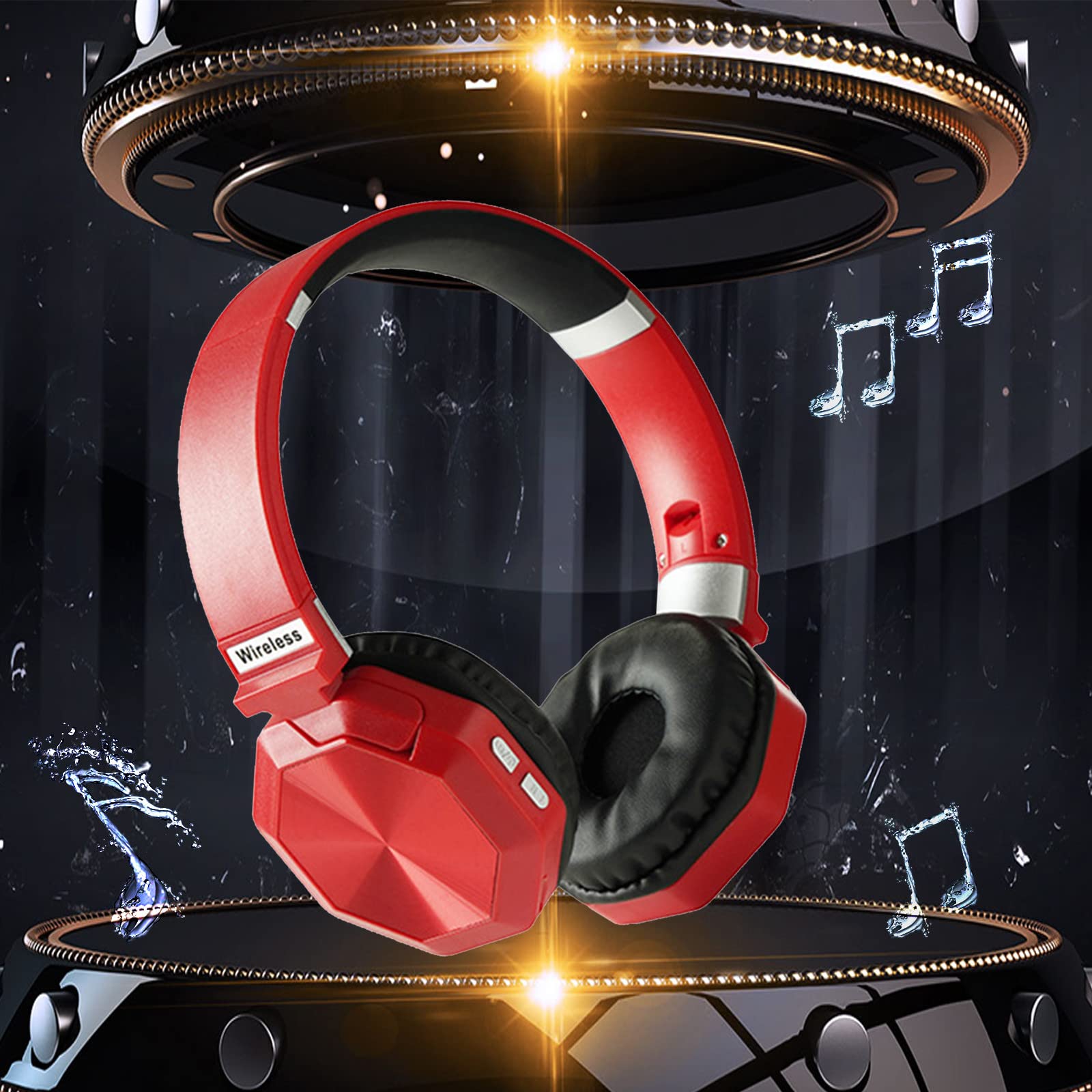 Słuchawki stereofoniczne nauszne, bezprzewodowe zestawy słuchawkowe Bluetooth, składane zestawy słuchawkowe bezprzewodowe i przewodowe z miękkimi nausznikami z białkami pamięci, do telefonów komórkowy