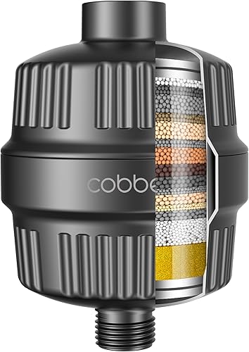 Cobbe Filtro de ducha HD Heavy Duty de alto rendimiento  Filtro de cabezal de ducha 99% de eliminación para agua dura, metales pesados, cloro y
