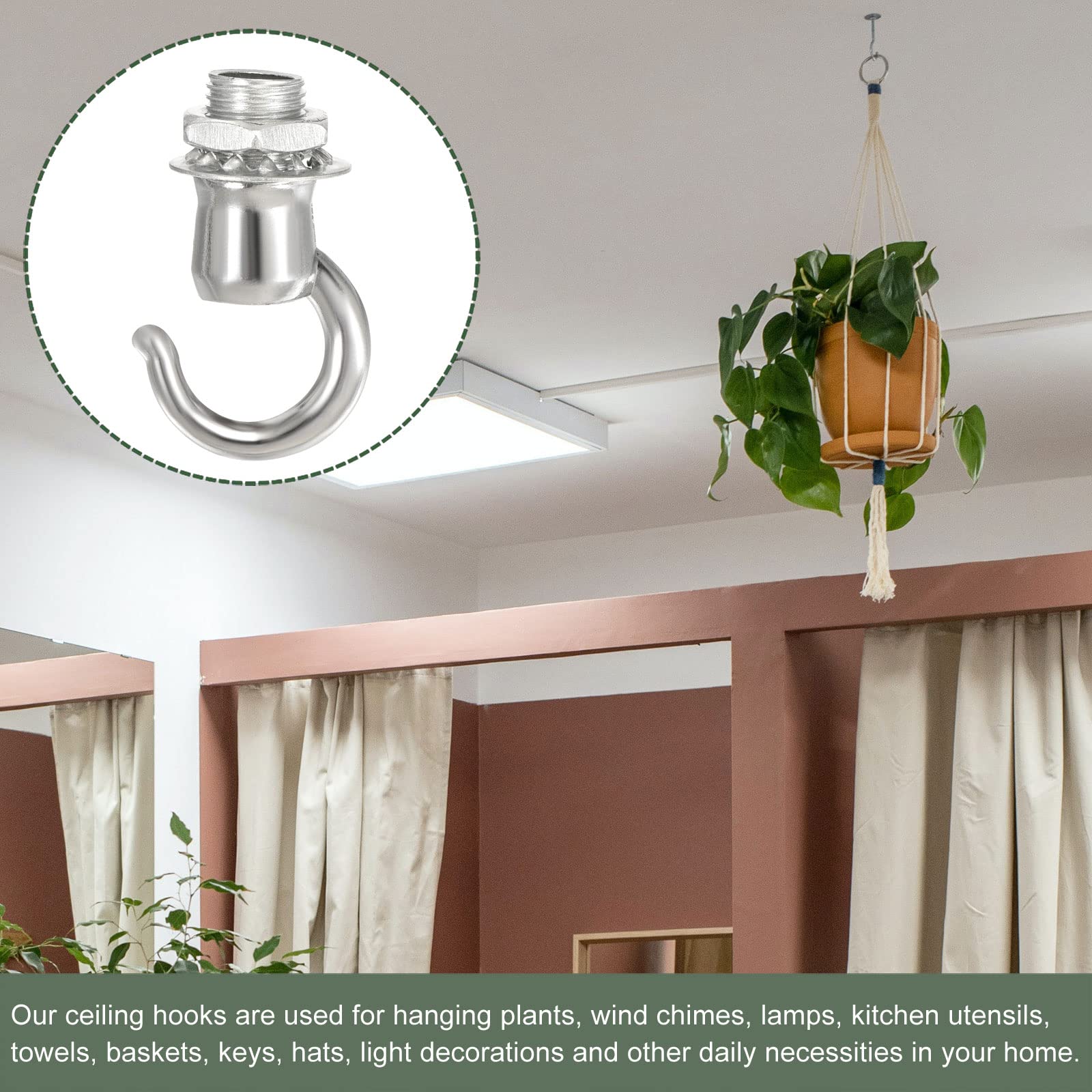 YOKIVE 2 Catene Di Trazione Per Ventilatore A Soffitto Con Pendenti In Ceramica - Estensione Decorativa 30 Cm, Bianche, Per Lampade E Ventilatori