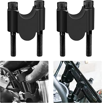 Wsays 7/8" Handlebar Risers 30mm Height Mount Clamp Kit Fit for Kawasaki