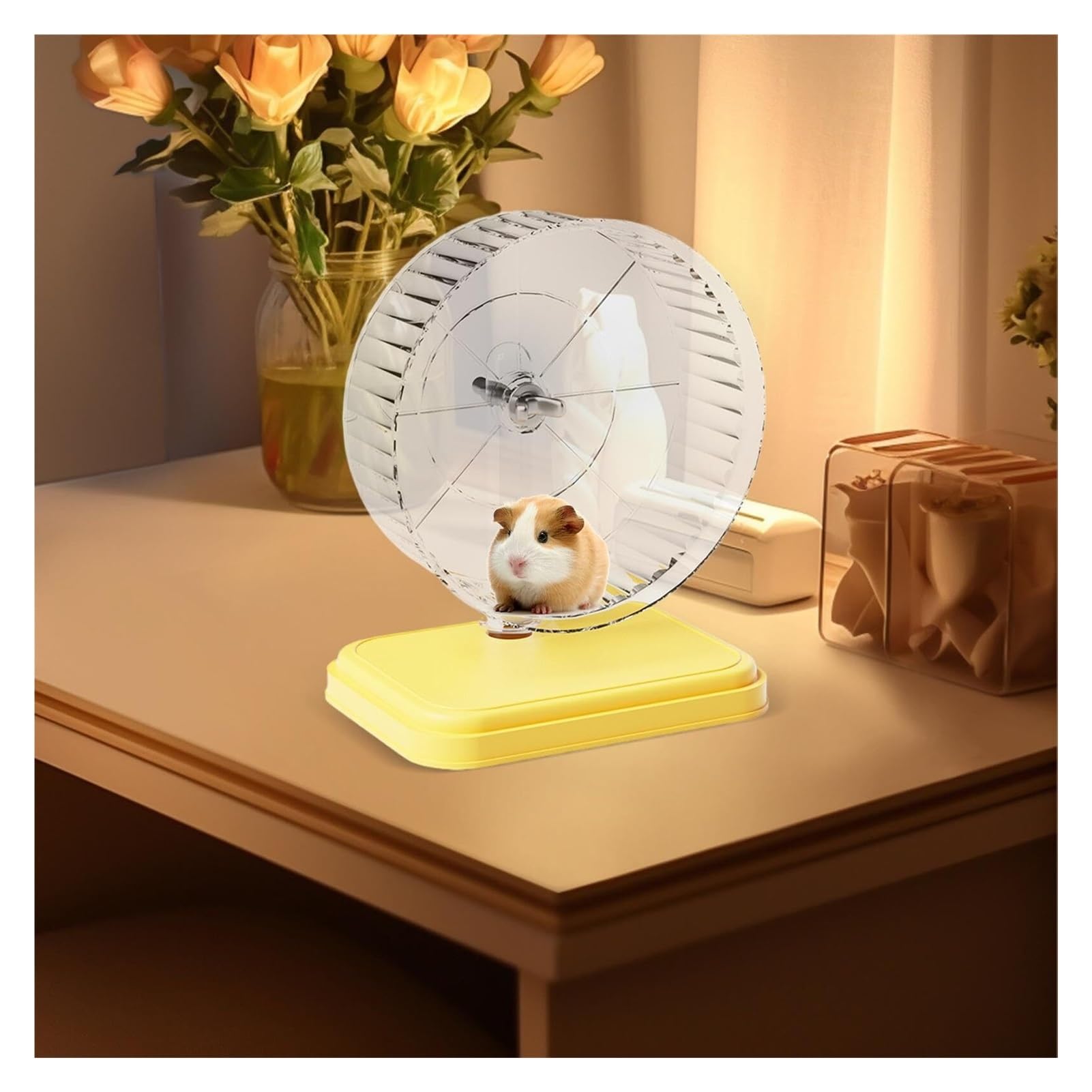 Ruota silenziosa for criceti: ​​Funzionamento Silenzioso, Design con Cuscinetti Lisci for criceti e Piccoli Animali Domestici